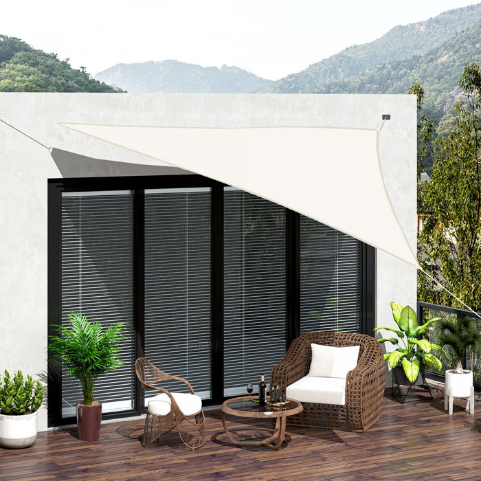 Outsunny Triangle 13x13x13ft Sun Sail Shade Garden Uv Block Sunshade Outdoor Canopy Patio Lawn Shelt