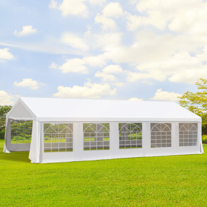 Outsunny 20'x33' Large Party Tent & Carport With Removable Sidewalls And Windows, Portable Garage Ca