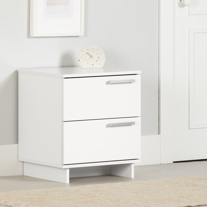 Cavalleri Nightstand with 2 Drawers - Pure White