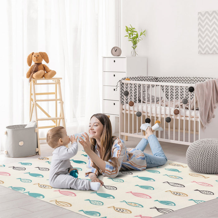 Qaba Foldable Baby Play Mat, Made With Comfortable Foam, Water-proof Surface, And Foldable Design, 7