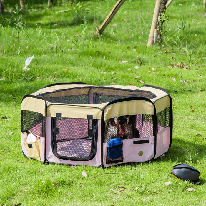 Pawhut 36-inch Large Exercise Puppy Pet Playpen Portable Dog Cat Pet Play Pen Pet Cage Tent Kennel C