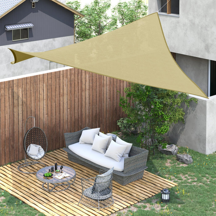 Outsunny Rectangle 20'x 16' Sun Shade Sail Top Cover Fabric Outdoor Shelter Backyard Window Garden S