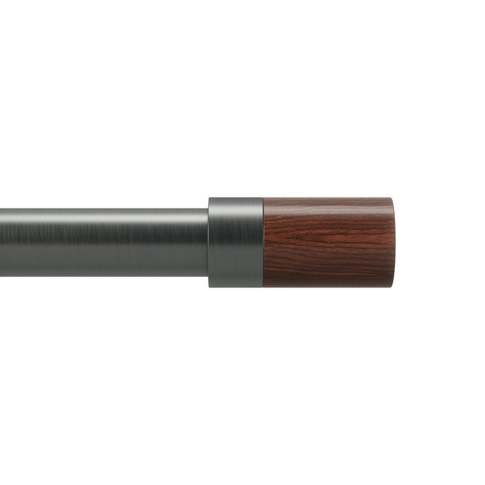 Umbra Blok Gun Metal Expandable 1\" Curtain Rod - 72\"-144\" 