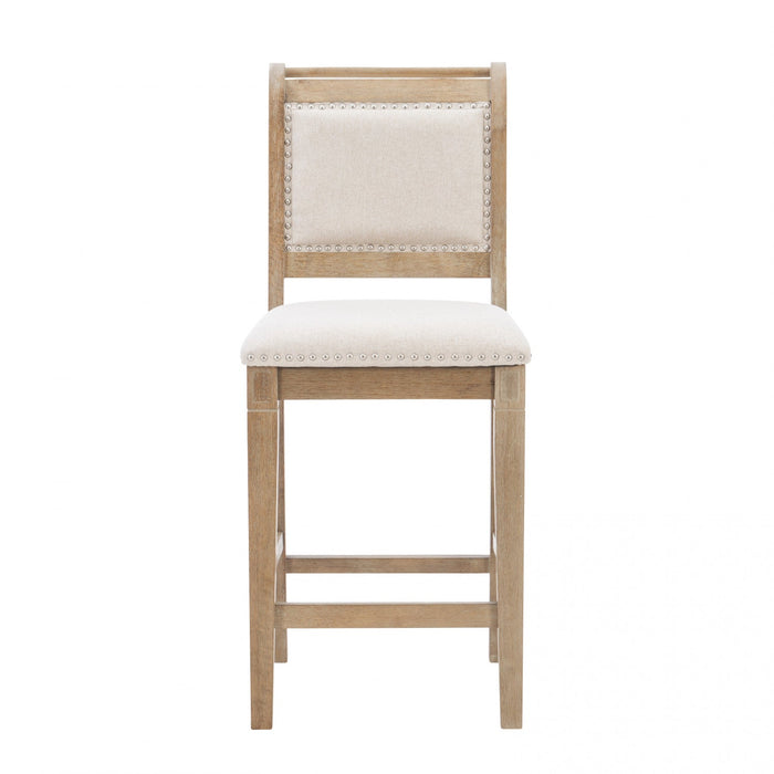 Emmy Fabric Counter-Height Stool - Grey
