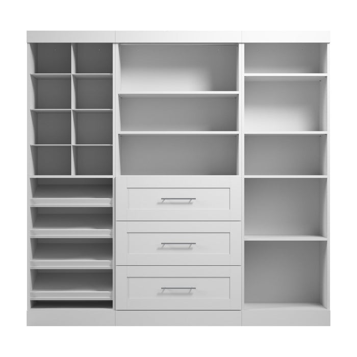 Bestar Pur 86 W Closet Organizer System - White