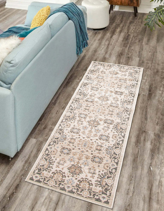 Gloria Ivory Runner Area Rug - 2'8\" X 8'2\"   