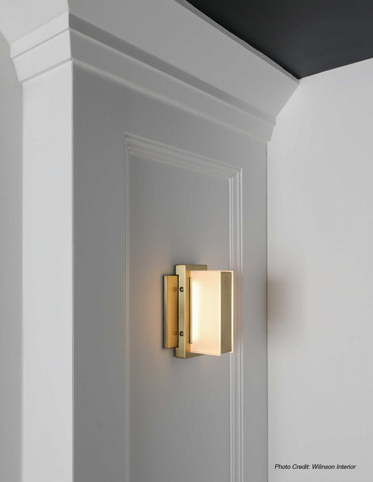 Dainolite Viola 1 Light LED Wall Vanity Light Aged Brass Finish Lamp