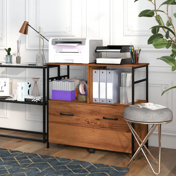 Vinsetto File Cabinet With Hanging Bars For A4 Letter Legal Size