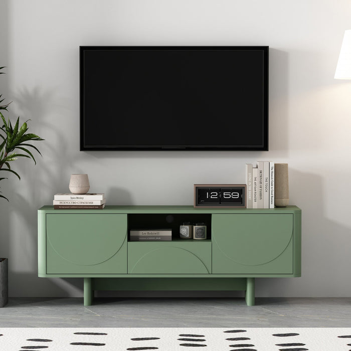 Ella Modern 59\" TV Stand in Sage Green 