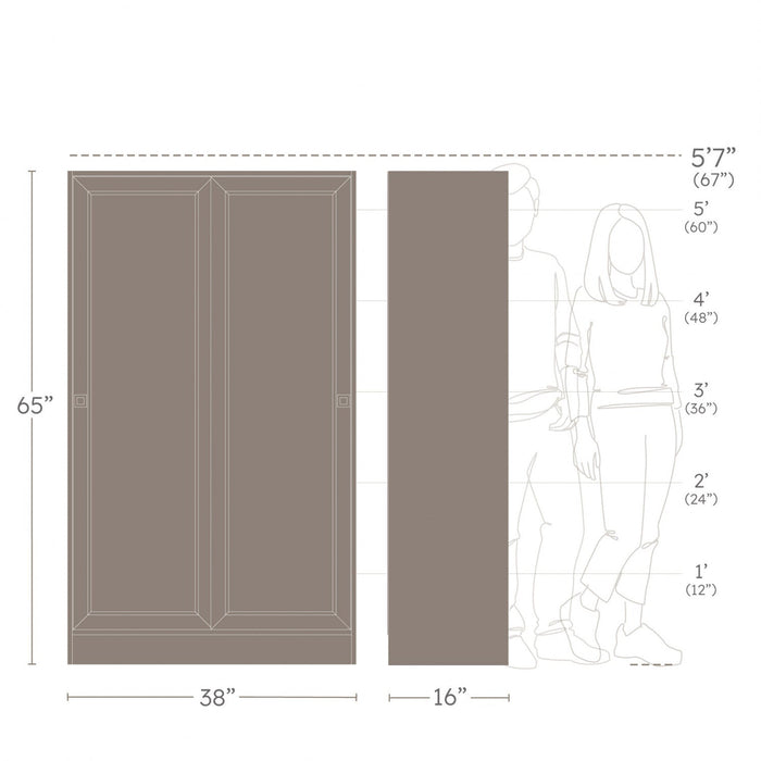 Elite 4-shelf Accent Cabinet - White 