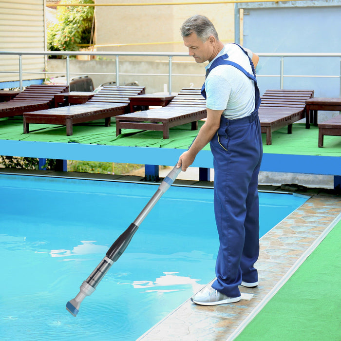 Outsunny Cordless Pool Vacuum, Handheld Pool Cleaner With Adjustable Pole
