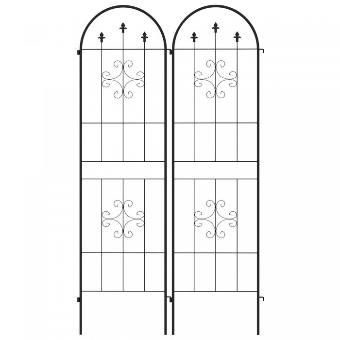 Set Of 2 Garden Trellis Metal Trellis For Climbing Plants Flowers