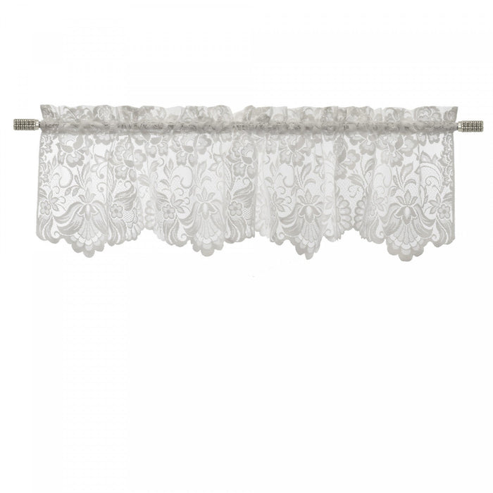 Habitat Limoges White Sheer Rod Pocket Flat Valance - 55 x 15