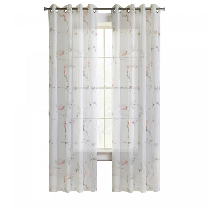 Habitat Symphony Coral Sheer Grommet Curtain Panel - 52 x 84