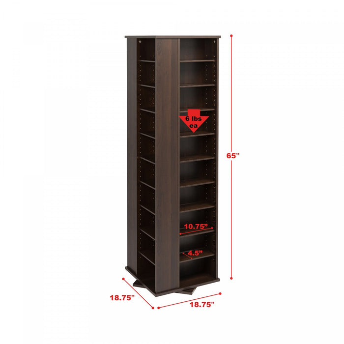 36 Adjustable Shelves Multimedia Storage - Espresso 