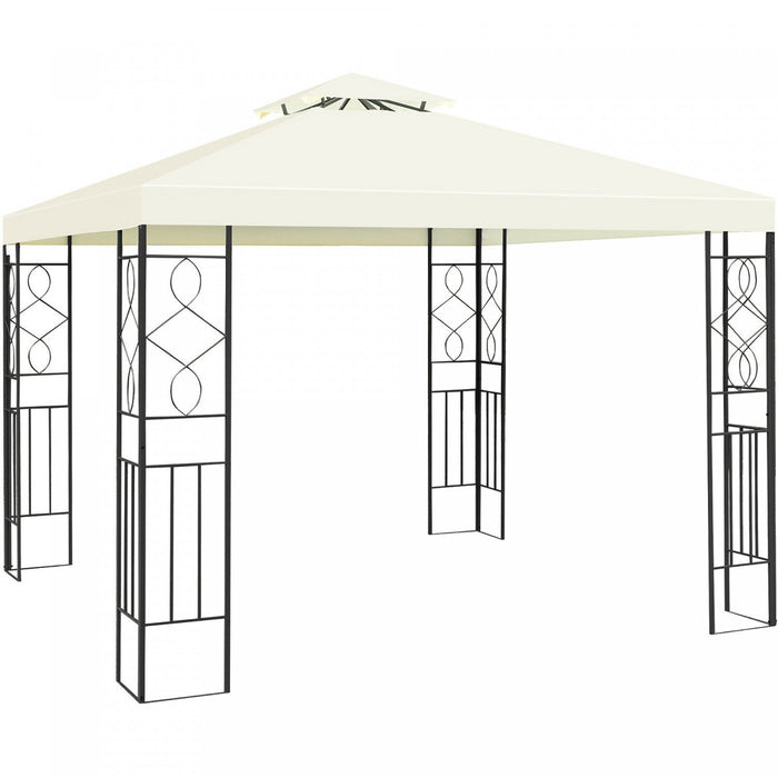 Costway 2 Tier 10'x10' Patio Gazebo Canopy Tent Steel Frame Shelter Awning
