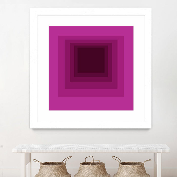 \"After Josef G\" Matted and Framed White 36x36 Wall Art