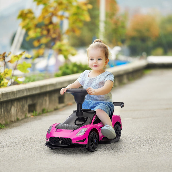Qaba Maserati Gt2 Licensed 6v Baby Car, Battery Powered Ride-On Toy For Toddlers, Electric Car For K