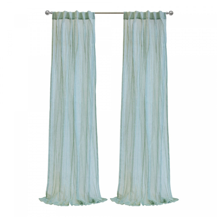 Habitat Paloma White Sheer Dual Header Curtain Panel - 52 x 95