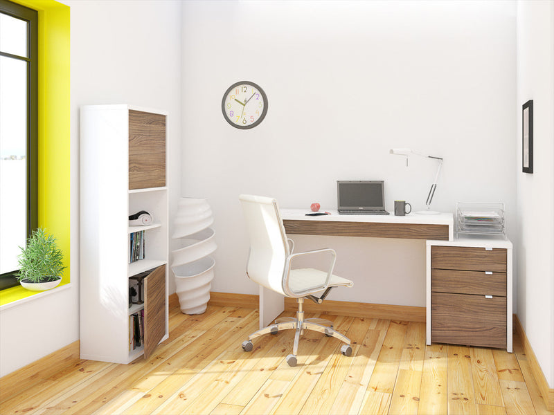 Nordika Liber-T Filing Cabinet - White/Walnut 