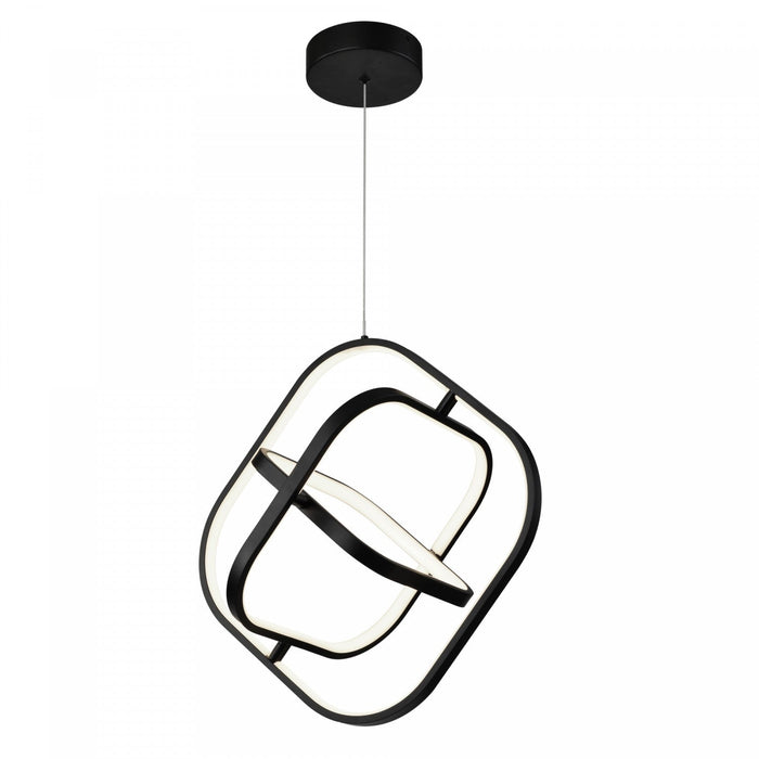 Sienna 30 W LED Square Black Pendant