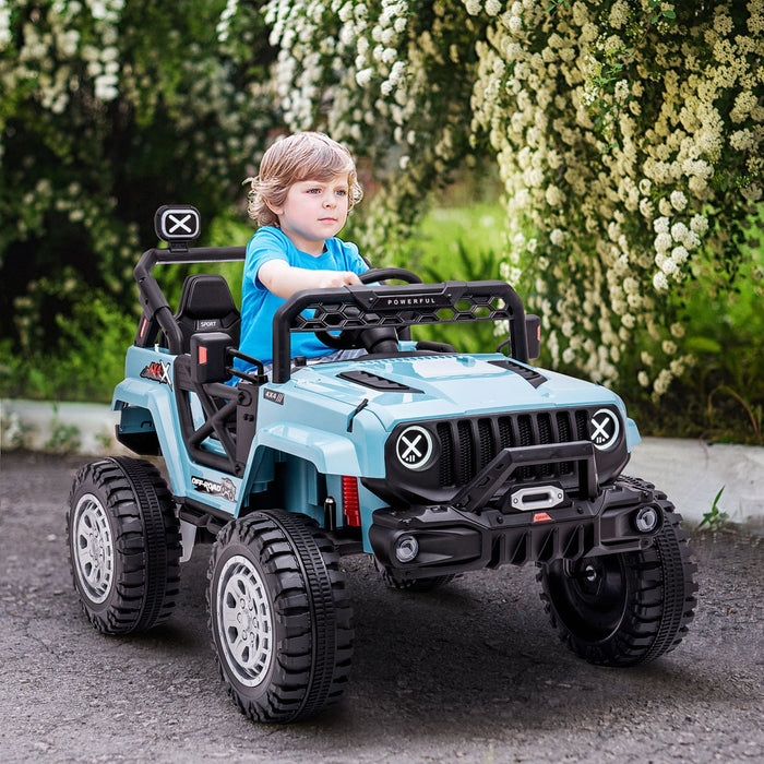Aosom 12v Kids Ride-on Truck With Remote Control, Battery-operated Kids Car With Led Lights, Electri