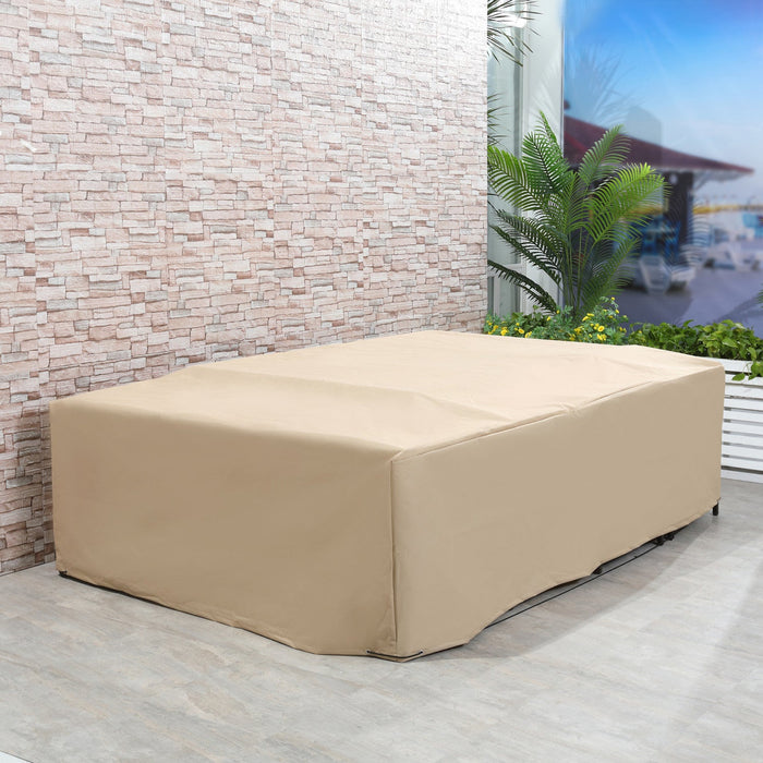 Outsunny 97" X 65" X 26" Outdoor Patio Furniture Cover, Waterproof, Beige