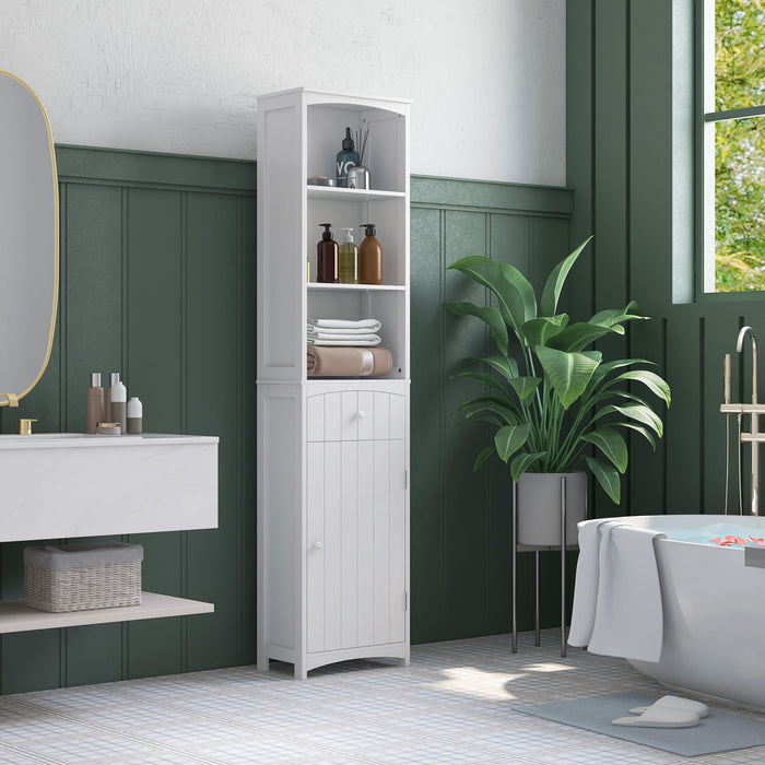 Homcom Bathroom Storage Cabinet With 3-tier Shelves