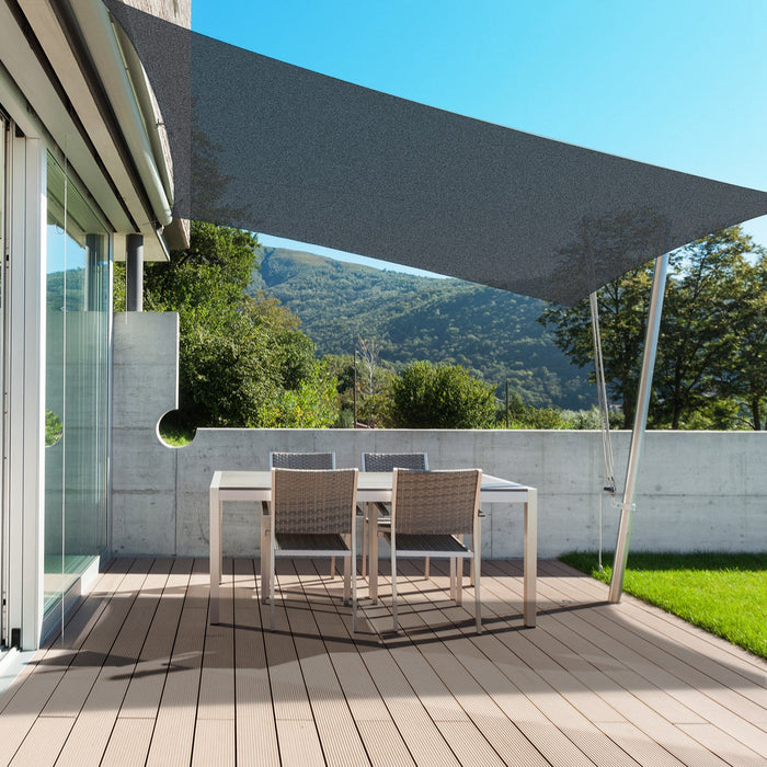 Outsunny 10ft X10ft Square Canopy Sun Sail Shade Garden Cover Uv Protector Outdoor Patio Lawn Shelte