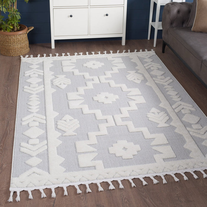 Quinto Tres Moroccan Shag Area Rug - 6'3\" x 9'