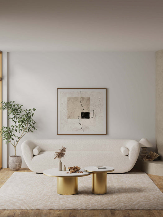 Glenn Modern Glam 2-Piece Coffee Table & End Table Set in Gold Coffee Table Set 