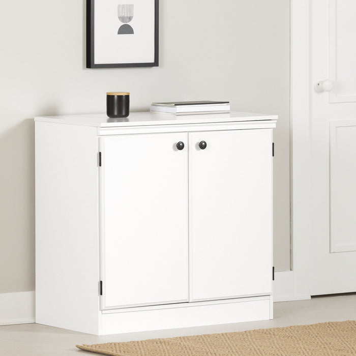 Morgan Small 2-door Storage Cabinet - Pure White 