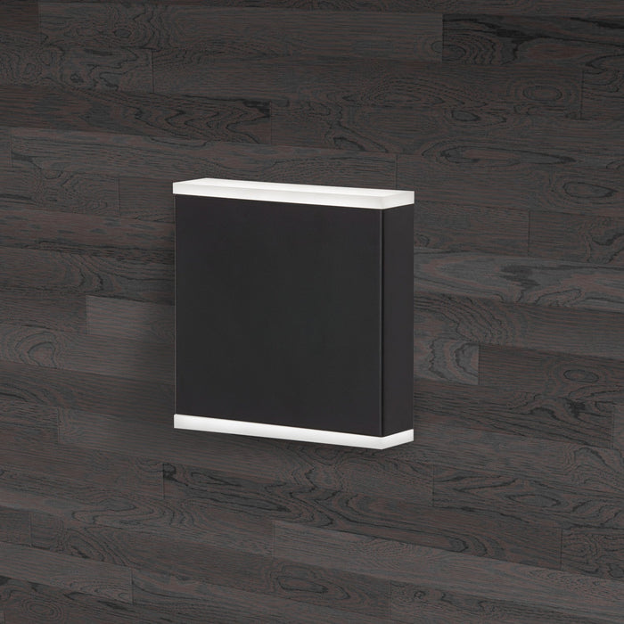 Dainolite Emery LED Wall Sconce 15w Matte Black Frosted Acrylic Diffuser Lamp