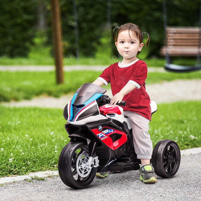 Aosom Kids Electric Powered Ride-On Motorcycle Toy 3-wheels 6v Battery Powered Motorbike With Music 