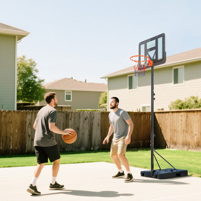 Soozier 4.6-10ft Portable Basketball Hoop with Wheels and 43" Backboard