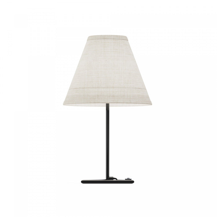 23\" Black Angular Base Table with Conical Shade 
