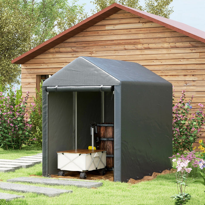 Outsunny 4 X 6ft Outdoor Storage Shed Tent For Motorcycle Bike Garden Tool