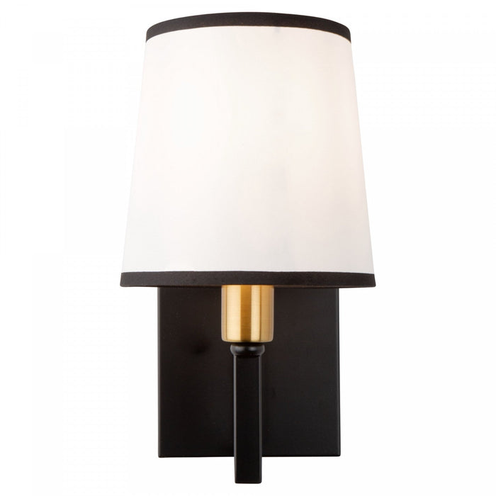Coco 1-Light Black and Gold Sconce 
