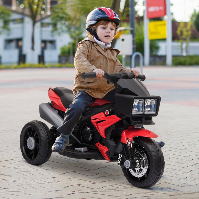 Aosom Kids Electric Powered Ride-On Pedal Motorcycle Ride-on Toy 6v Battery Powered W/ Music Horn He