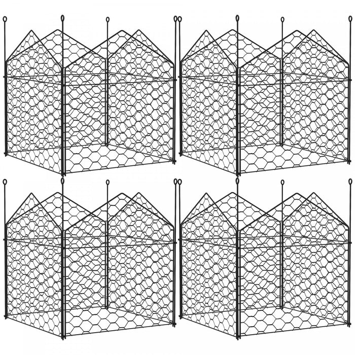 Outsunny 4 Pack Garden Chicken Wire Cloche, Plant Protectors From Animals