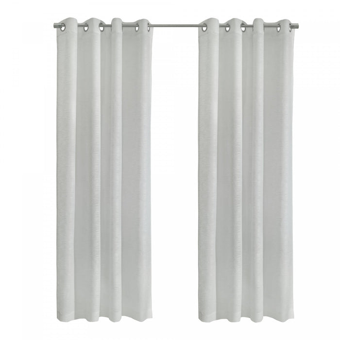 Habitat Boucle White Sheer Grommet Curtain Panel - 52 x 95