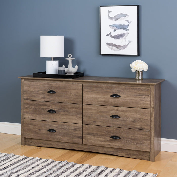 Salt Spring 6-Drawer Dresser - Drifted Grey