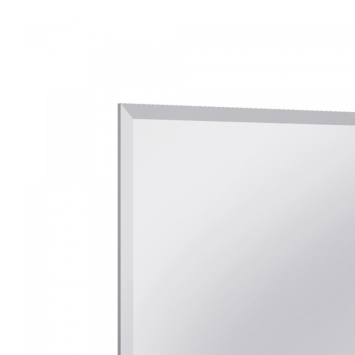 Dovetail 22 Inch Frameless Rectangular Mirror In Chrome 