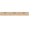 Nordika Slim 72\" Wall-Mounted TV Stand with 3 Storage Cabinets - Natural Blonde Oak 