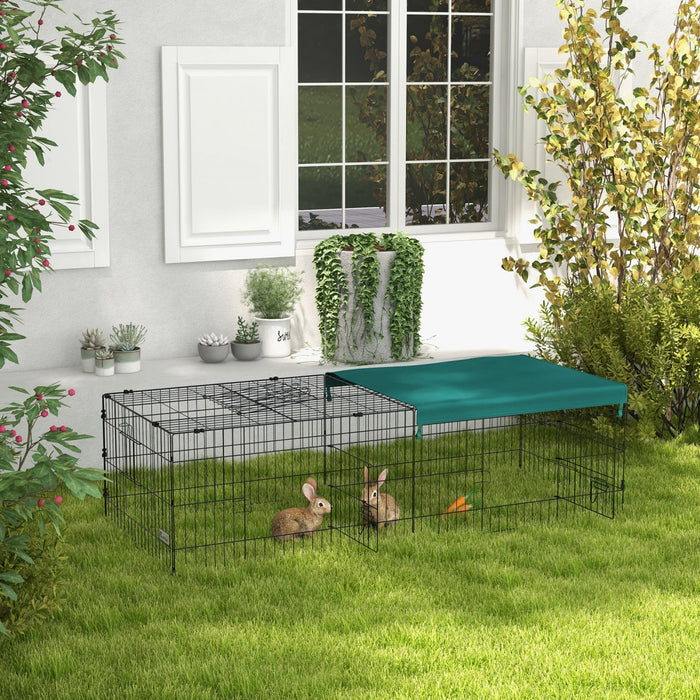 Pawhut 73\" Small Animal Cage, Pet Playpen For Chicken, Rabbits, Chinchillas, Outdoor Small Animal Pl
