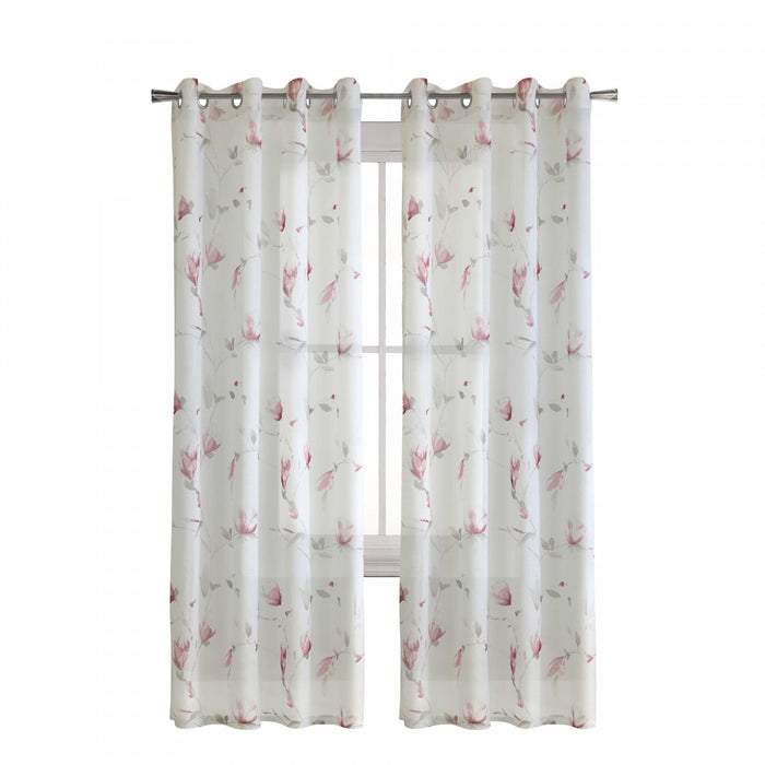 Habitat Symphony Rose Sheer Grommet Curtain Panel - 52 x 84