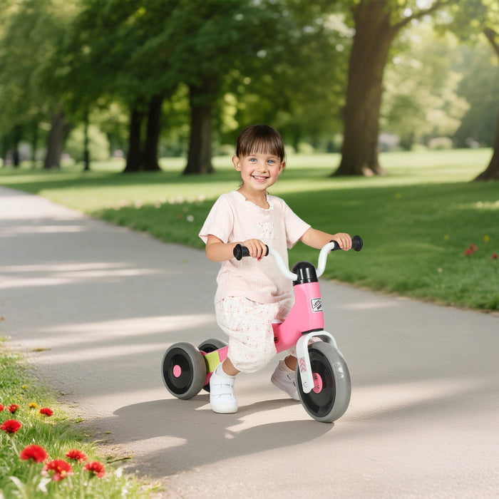 Qaba Baby Balance Bike for 12-36 Months Boys Girls, Toddler Balance Bike with No Pedal, 3 Silence Wheels, Safe Limited Steer, for First Birthday Gift, Pink