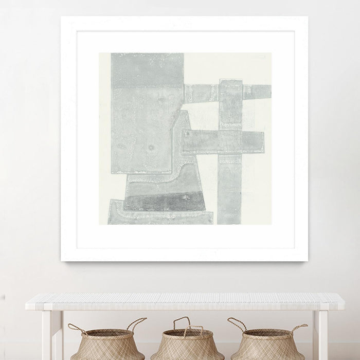 \"Orien\" Matted and Framed White 30x30 Wall Art