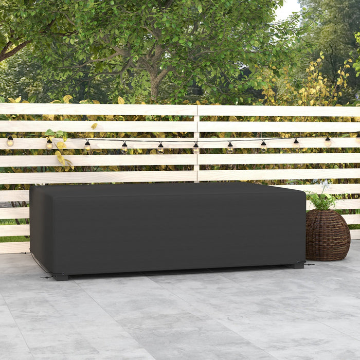 Outsunny 97" X 65" X 26" Outdoor Patio Furniture Cover, Waterproof, Black