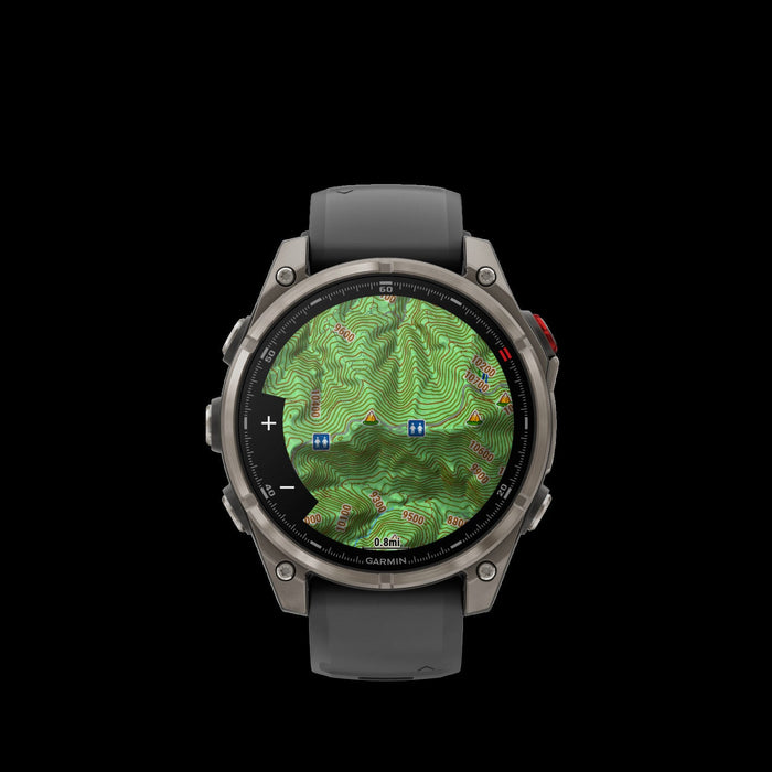 Garmin Fenix 8 Pro 47mm Titanium Pro Smartwatch - Training Wearable, Voice Calls, Running Economy, Garmin Coach Plans, Auto Lap Timing, Dive-Rated Design